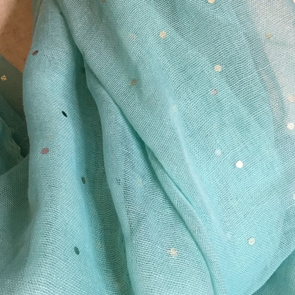 Oversized Aqua with Sparkle Infinity Scarf - Picture 2 of 6